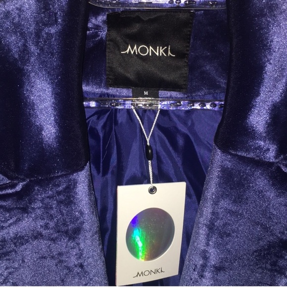 Blue Moto Jacket With Belt NWT - Picture 3 of 6